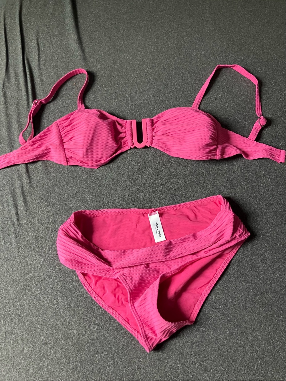 Sea Level Top and Bottom in Pink “Candy” color Size 8